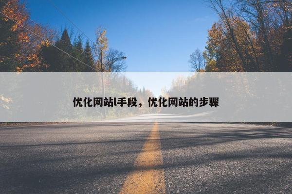 优化网站l手段，优化网站的步骤