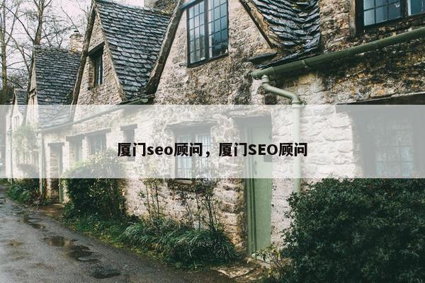 厦门seo顾问，厦门SEO顾问