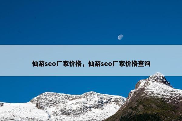 仙游seo厂家价格，仙游seo厂家价格查询
