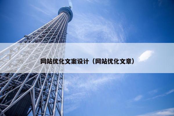 网站优化文案设计（网站优化文章）