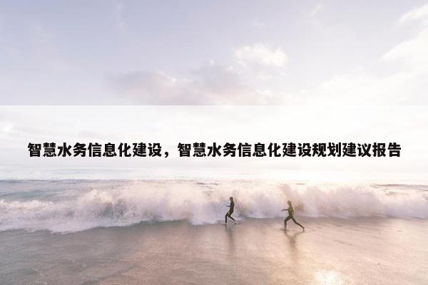 智慧水务信息化建设，智慧水务信息化建设规划建议报告