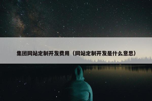 集团网站定制开发费用（网站定制开发是什么意思）