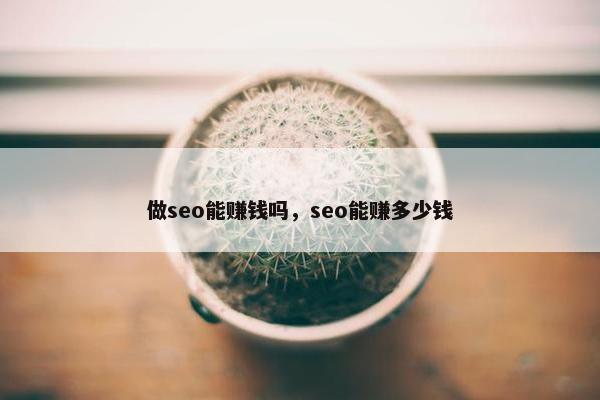 做seo能赚钱吗，seo能赚多少钱