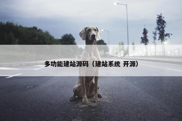 多功能建站源码（建站系统 开源）