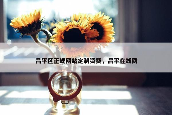 昌平区正规网站定制资费，昌平在线网
