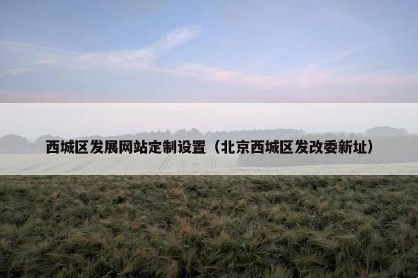 西城区发展网站定制设置（北京西城区发改委新址）