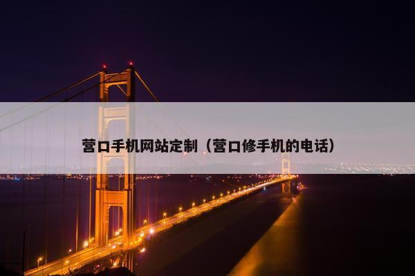 营口手机网站定制（营口修手机的电话）