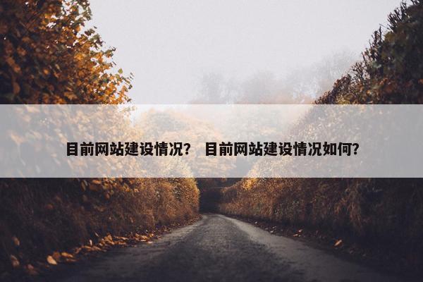 目前网站建设情况？ 目前网站建设情况如何？