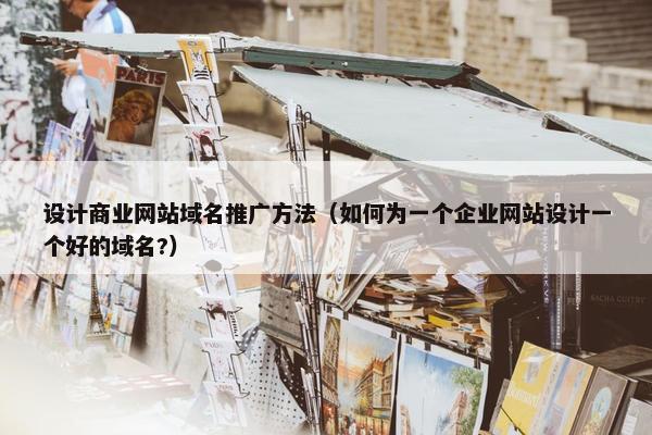 设计商业网站域名推广方法（如何为一个企业网站设计一个好的域名?）