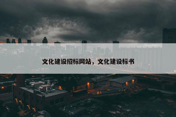 文化建设招标网站，文化建设标书