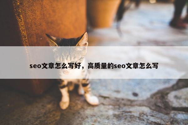 seo文章怎么写好，高质量的seo文章怎么写