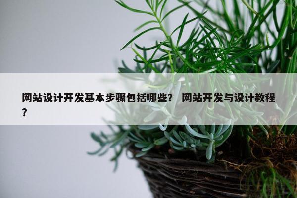 网站设计开发基本步骤包括哪些？ 网站开发与设计教程？
