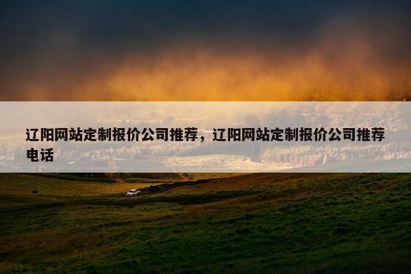 辽阳网站定制报价公司推荐，辽阳网站定制报价公司推荐电话