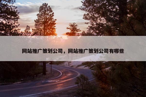 网站推广策划公司，网站推广策划公司有哪些
