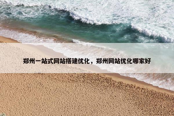 郑州一站式网站搭建优化，郑州网站优化哪家好
