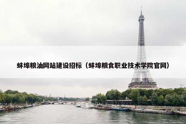 蚌埠粮油网站建设招标（蚌埠粮食职业技术学院官网）