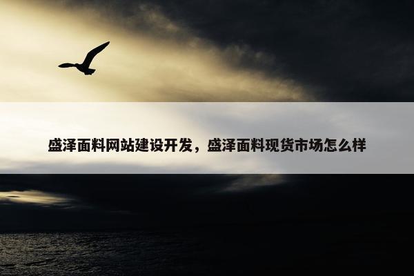 盛泽面料网站建设开发，盛泽面料现货市场怎么样