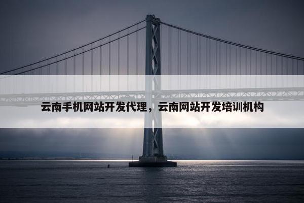 云南手机网站开发代理，云南网站开发培训机构