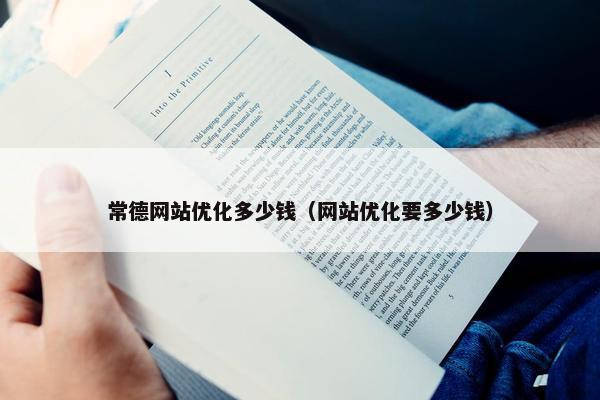 常德网站优化多少钱（网站优化要多少钱）
