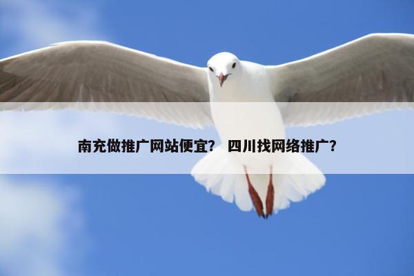 南充做推广网站便宜？ 四川找网络推广？