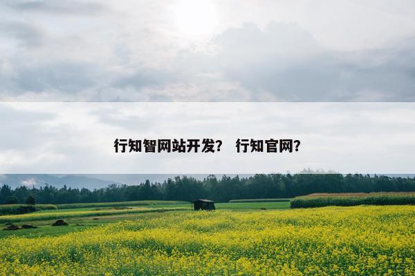 行知智网站开发？ 行知官网？