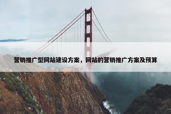 营销推广型网站建设方案，网站的营销推广方案及预算