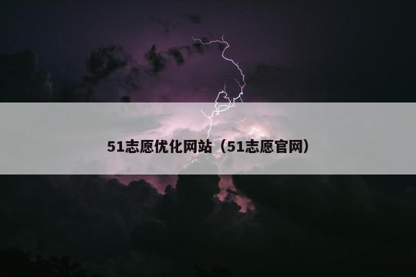 51志愿优化网站（51志愿官网）
