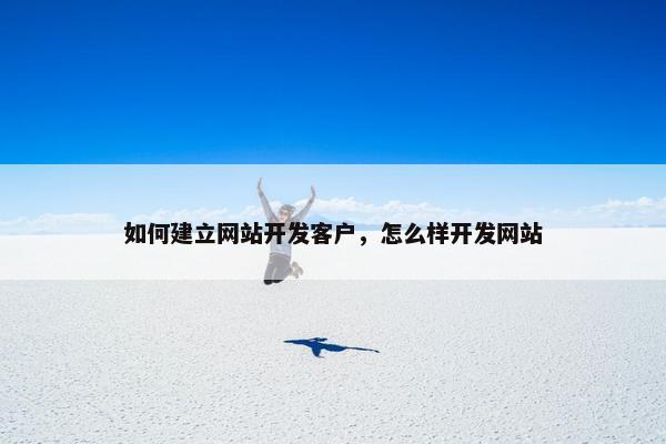 如何建立网站开发客户，怎么样开发网站