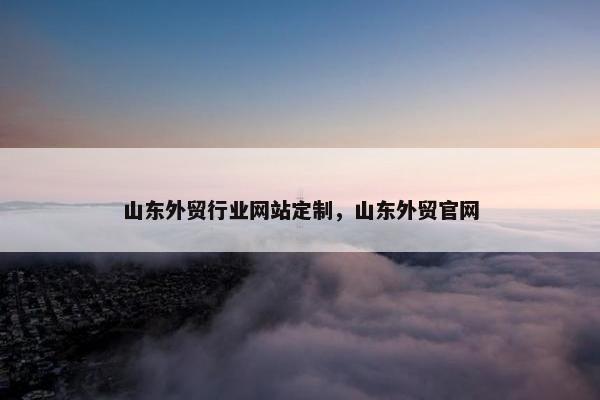 山东外贸行业网站定制，山东外贸官网