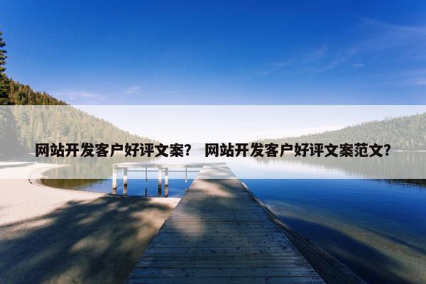 网站开发客户好评文案？ 网站开发客户好评文案范文？