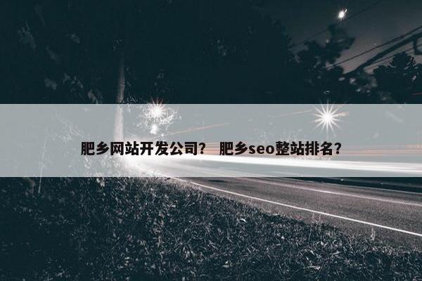 肥乡网站开发公司？ 肥乡seo整站排名？