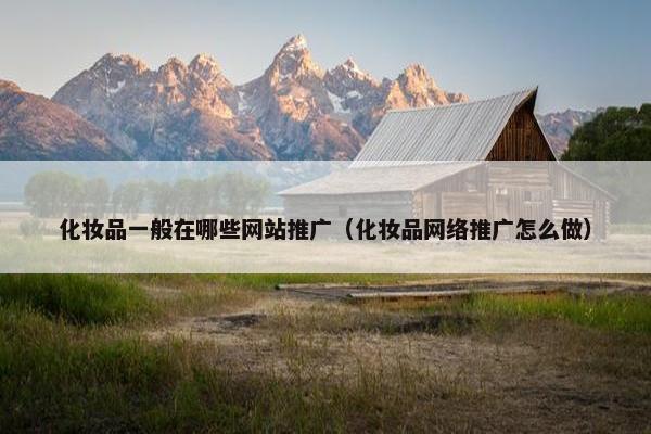 化妆品一般在哪些网站推广（化妆品网络推广怎么做）
