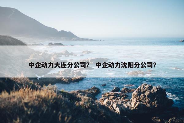 中企动力大连分公司？ 中企动力沈阳分公司？