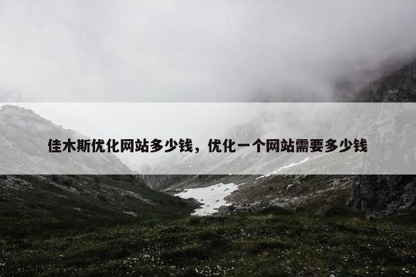 佳木斯优化网站多少钱，优化一个网站需要多少钱