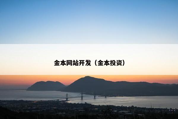 金本网站开发（金本投资）