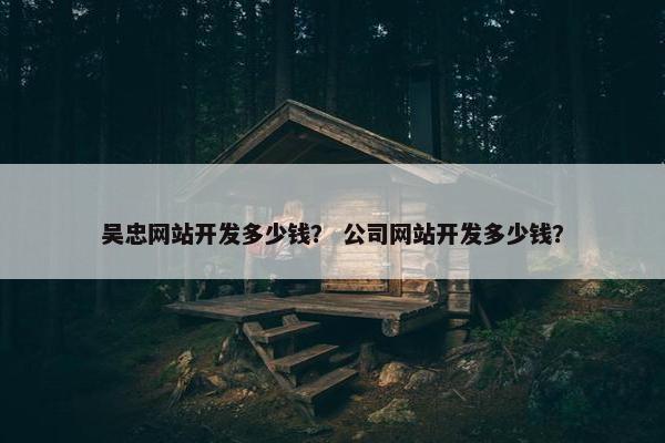 吴忠网站开发多少钱？ 公司网站开发多少钱？