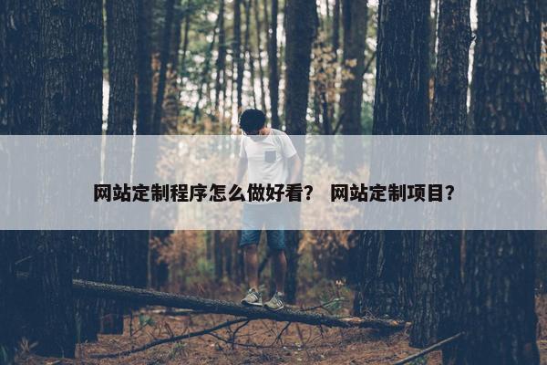 网站定制程序怎么做好看？ 网站定制项目？