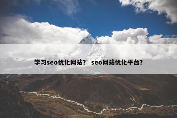 学习seo优化网站？ seo网站优化平台？