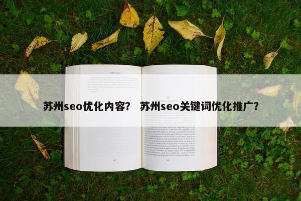 苏州seo优化内容？ 苏州seo关键词优化推广？