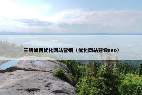 三明如何优化网站营销（优化网站建设seo）
