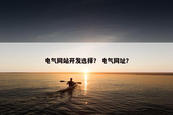电气网站开发选择？ 电气网址？