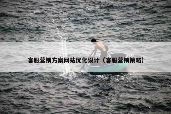 客服营销方案网站优化设计（客服营销策略）