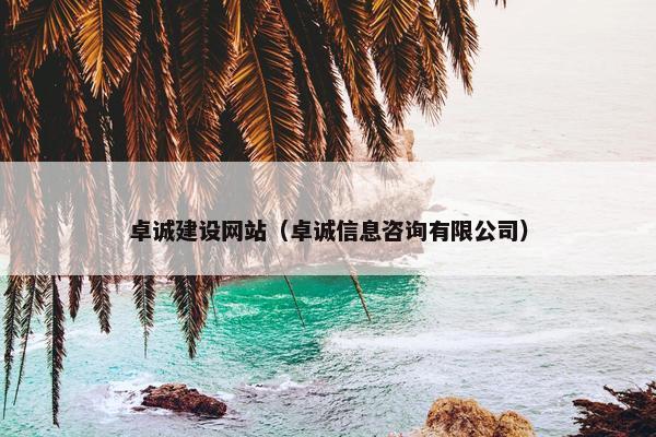 卓诚建设网站（卓诚信息咨询有限公司）