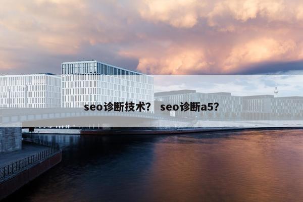 seo诊断技术？ seo诊断a5？