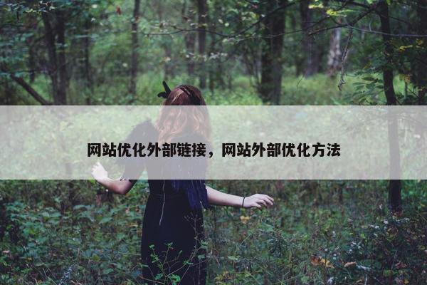 网站优化外部链接，网站外部优化方法