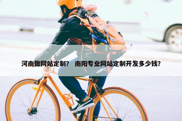 河南做网站定制？ 南阳专业网站定制开发多少钱？