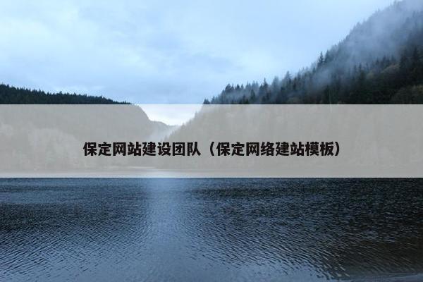 保定网站建设团队（保定网络建站模板）