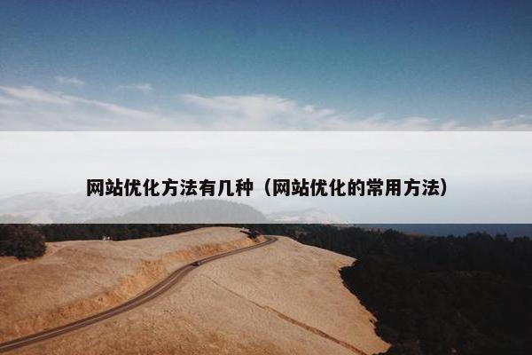 网站优化方法有几种（网站优化的常用方法）