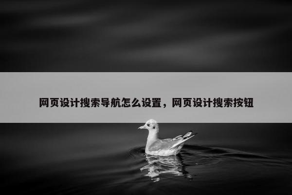 网页设计搜索导航怎么设置，网页设计搜索按钮