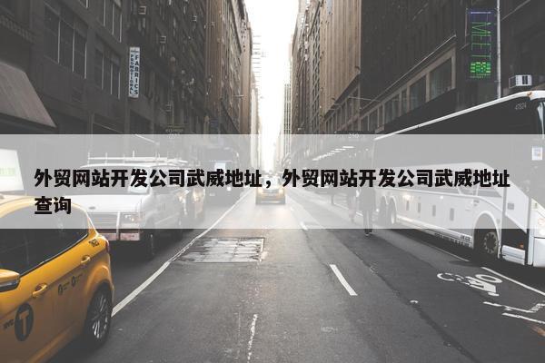 外贸网站开发公司武威地址，外贸网站开发公司武威地址查询
